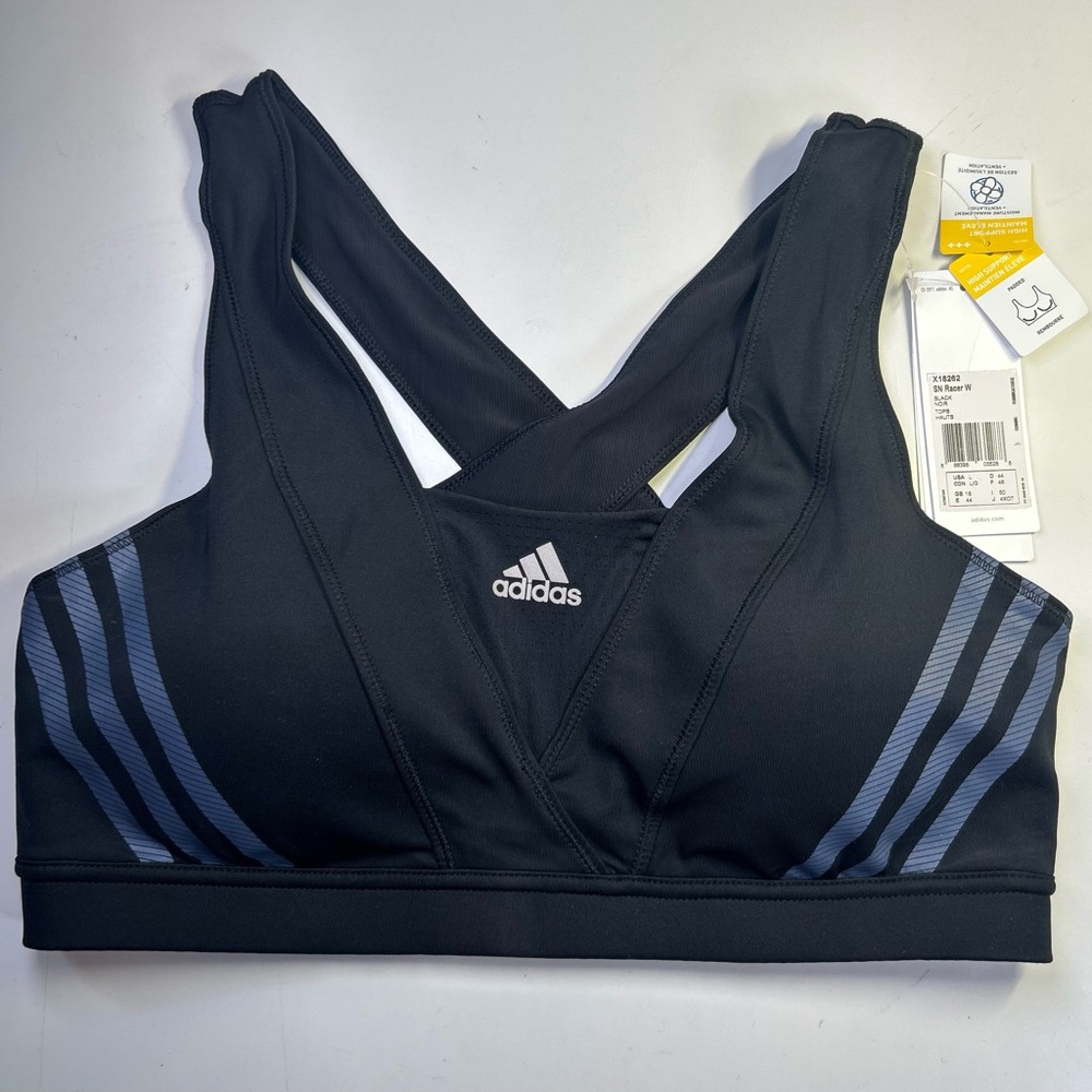 NWT Adidas Supernova Racer Women’s Padded Sports Bra – Black, Size L